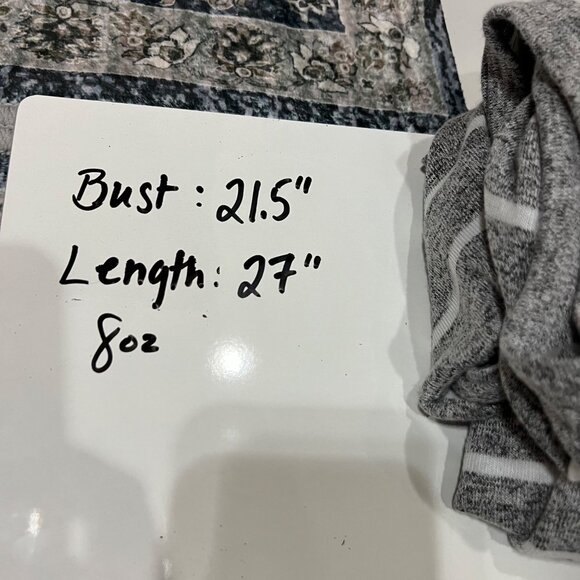 Market & Spruce Striped Gray Boat Neck Top Size Medium - Picture 9 of 9